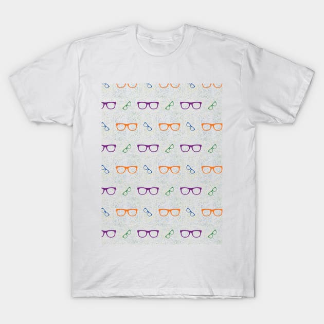 Glasses Pattern | 10 Colored T-Shirt by Oliveirallan